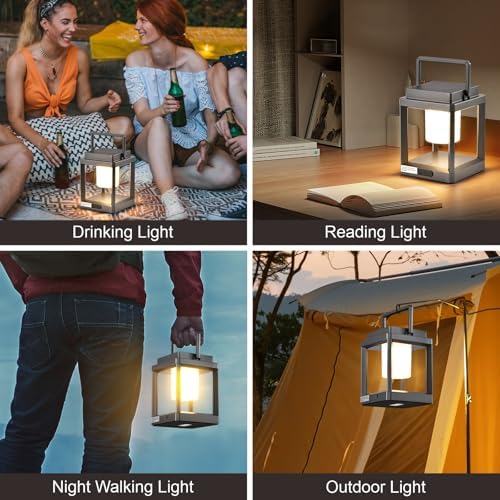 Solar Outdoor Table Lamp: Outdoor Lanterns for Patio Waterproof,Portable Rechargeable Solar Lamp - Image 5