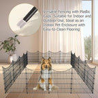 10 Panel No Dig Metal Garden Fence 32"H x 23.6'L Dog Fence Outdoor for Yard - Image 4
