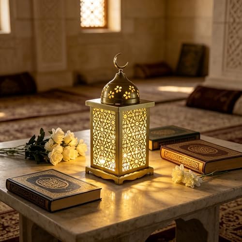 Candlestick Candle Barrels Moroccan Style Retro Lanterns Projection Lights Hollowed-Out Decorations Home Ramadan Hanging Outdoor Indoor Courtyard Porch Festival Weddings - Image 4