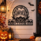Personalized Halloween House Number Sign, Custom Family Name Address Sign - Image 2