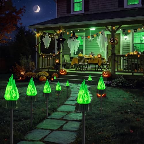 Toodour Solar Halloween Lights Outdoor, 4 Pack Solar Torch Light Waterproof - Image 6