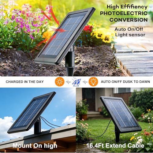 SUNLONG Solar Spot Lights Outdoor Waterproof 3 Modes 16.4Ft Extension Cord - Image 2