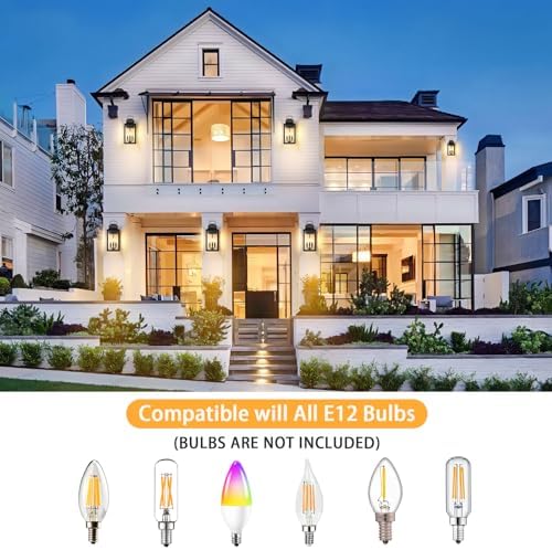 20" Extra Large Outdoor Wall Light, Black Exterior Lighting Fixtures - Image 6
