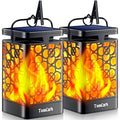TomCare Solar Lanterns Outdoor, Flickering Flame Hanging Lights, 2 Pack by TomCare