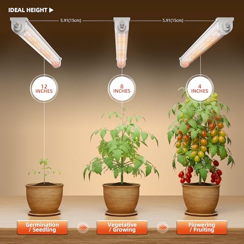 Spider Farmer 2FT LED Grow Lights for Indoor Plants,Full Spectrum (3000K+5000K+660nm),80W (4x20W,400W Equivalent),3-Level Dimmable,IP65 Waterproof,Linkable Design,Plant Light Strip for Shelve,4-Pack - Image 5