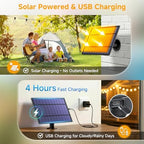 4x25FT Solar String Lights with Remote, 3 Mode Patio Lighting, Black - Image 2