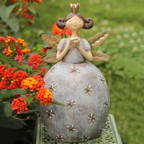 Vintage Resin Fairy Garden Statues, Distressed Figurines Yard Decor - Image 6