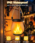 4 Pack Solar Lanterns Outdoor Waterproof, Solar Flame Lanterns with 2 Modes - Image 2