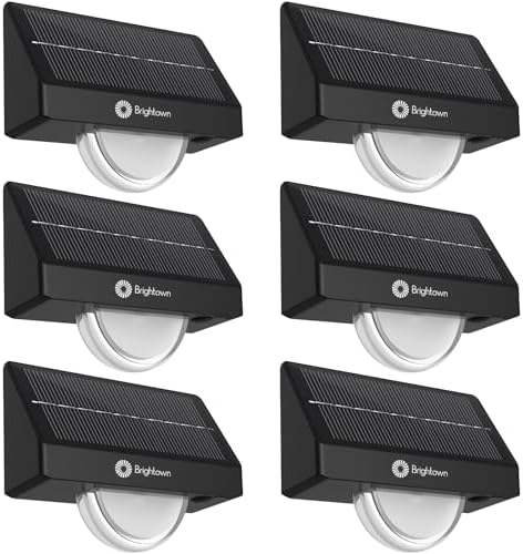 Brightown Solar Step Lights Outdoor Waterproof, 6 Pack Solar Stair Lights by Brightown