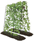 Cucumber Trellis for Raised Bed with Plastic Coated Steel Pipe-63"*50",Blk by TrellumeGardenHome