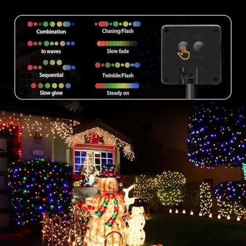 SyouHome Solar String Lights Outdoor, 4 Pack 400 LED Solar Christmas Lights - Image 5