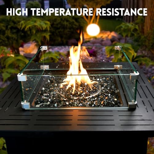 GasSaf 1/4 Inch Black Fire Glass Reflective Tempered Fireglass, 10 Pound - Image 5