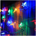CAKERS Moon and Star Fairy Lights|Hanging Decor Led Copper Wire Lights|Bird Design Ambient Light for Christmas Party Bedroom Patio,Colorful,3m(9.8ft)-20LED-USB by CAKERS