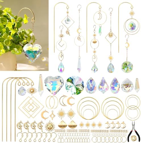 DIY Sun Catcher Kits for Adults, 260pcs Crystal Suncatchers Making Supplies by HYBEADS