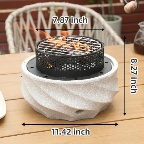 Table Top Firepit Mini Small Safer Burning Wood Pellet Fire Pit (Curve 1) - Image 4