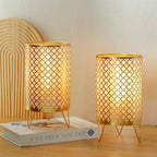 TRIROCKS Set of 2 Battery Operated Lamp 9'' High Cordless Table Lamp Battery Powered Lanterns with 6H Timer for Home Living Room Weddings Parties Patio Events Outdoors Indoors Shelf(Gold) by TRIROCKS