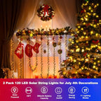 2 Pack Solar String Lights Outdoor Waterproof, 16FT 240LED Outdoor Lights - Image 4