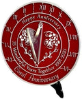 ARTIZANSTORE 35th Wedding Anniversary Sundial – Coral Aluminium Wedding Gift Idea for Couples.” by AS