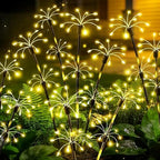 Solar Garden Lights Outdoor, 4 Pack 2-Layer Swaying Fairy Firework Lights by VOOKRY