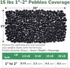 GreatBuddy Black Pebbles for Landscaping, 15 lbs, 1-2 Inch - Image 3