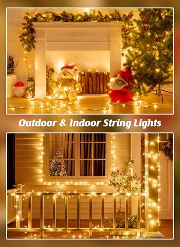 Brightown 2 Pack Solar Christmas Lights, Total 92FT 240 LED, Warm White - Image 3