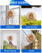 10 Inch Bottle Pumpkins Fall Wind Spinner for Yard and Garden,Thanksgiving Harvest Sunflowe Maple Hanging Ornaments Outdoor 3D Kinetic Wind Sculpture Spinners Indoor Outdoor Patio Décor Gift - Image 7