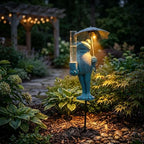 Topadorn Frog Rain Gauge, 21.5" Solar LED Outdoor Garden Stake - Image 5
