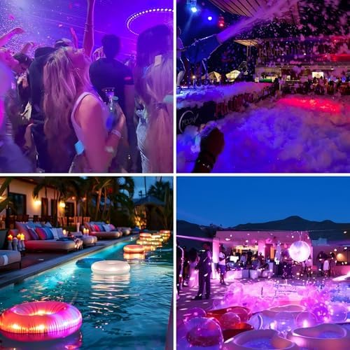 100W RGB LED Floodlight Outdoor 4pcs, Smart RGBCW Flood Lights Colorful with Bluetooth WiFi APP Control Spotlight Color Changing Dimmable Party Lights for DJ Disco Party Garden Halloween Stage - Image 7