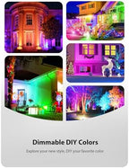 Onforu 2 Pack LED RGBW Flood Lights Outdoor 70W, 2700K Warm White Dimmable Million Color Changing Floodlight Waterproof with Remote, DIY Stage Lights Uplighting Indoor for Party - Image 3