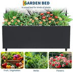 GarveeLife Metal Planter Box with Trellis and Wheels 71"x47"x16" - Image 5