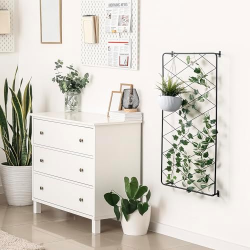 MyGift Wall Mounted Metal Garden Trellis for Climbing Plants, Set of 2 - Image 4