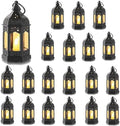 Hewory 20PCS Black Mini Halloween Lanterns for Centerpieces with LED Candle by Hewory