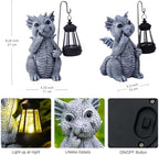Goodeco Dragon Garden Statue Outdoor with Solar Lantern - Image 4