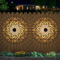 4 Pack Solar Fence Lights Metal Solar Powered Outdoor Wall Deck Step Lights Mandala Theme Waterproof Fence Light for Garden Post Patio Backyard Yard Decor, Gardening Gifts for Women Mom Grandma by twinkya