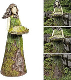 Fairy Tale Forest Girl Bird Feeder Garden Statue-Yard Lawn Decoration Sculpture-Resin Home Decorations Lawn Decorations - Image 4