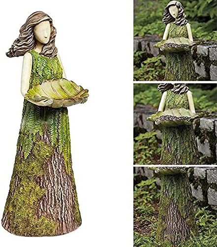 Fairy Tale Forest Girl Bird Feeder Garden Statue-Yard Lawn Decoration Sculpture-Resin Home Decorations Lawn Decorations - Image 4