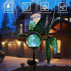 Afirst Solar Hummingbird Wind Spinner, Metal Garden Stake Lights Lawn Decor - Image 3