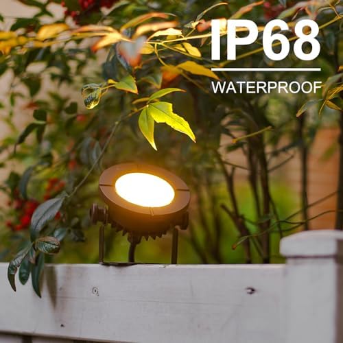 GOODSMANN Pond Lights Low Voltage Outdoor Landscape Spotlight LED Underwater Submersible Lights 2PK 6W 580 lumens 3000K IP68 with 14.8FT Cable and Connector Aluminum Housing Bronze Finish - Image 2