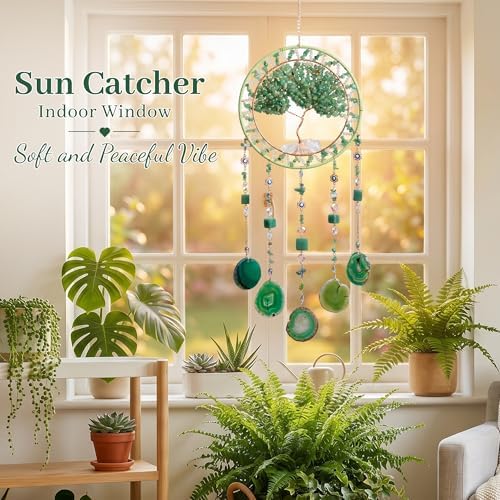 Tree of Life Suncatcher Boho Crystal Suncatchers for Windows Hanging Decor - Image 2