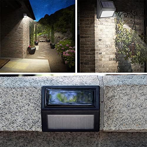 Solar Lights Outdoor, Waterproof Solar Powered Deck Step Lights for Patio Garden Backyard Garage Driveway Pathway Outside Wall Lighting (6, Cool White) - Image 6