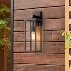 mirrea 18" Classic Outdoor Wall Sconce 1 Light in Oil Rubbed Bronze Rectangular Metal Frame and Clear Glass Shade Waterproof Porch Light Patio Light Pack of 2 - Image 4