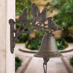 Cast Iron Bird Door Bell, Vintage Wall Mounted Dinner Bell with 4 Birds on Branches Rustic Antique Animal Style Doorbell for Outdoor Garden Porch Farmhouse Home Decoration - Image 6