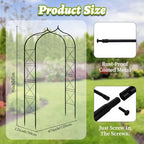 Metal Garden Arbors 8Ft Thickened Arch Trellis for Climbing Plants - Image 2