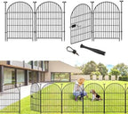 ADAVIN Tall Garden Fence with Gate, 32in 4 Panels Fencing for Yard 8.8 Ft by ADAVIN