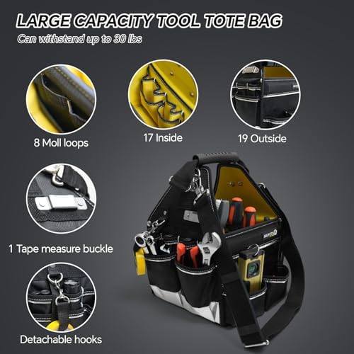 MARUTAI 10in Small Tool Tote Bag, 43-Pocket Organizer for Vehicle Storage - Image 2