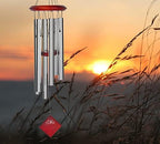 Woodstock Chimes Pluto Wind Chime for Outside 27" Silver Small, Light Airy Sound for Outdoor Garden, Patio, Porch Decor, Encore Collection DCS27 - Image 4