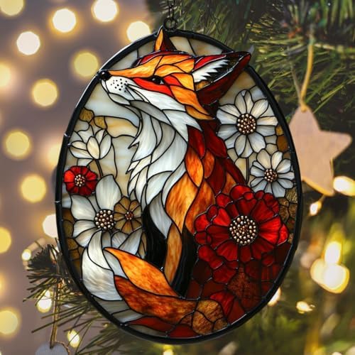 Fox Tiffany Style Acrylic Suncatcher - Image 6