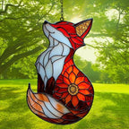 Floral Fox Acrylic Suncatcher - Image 3