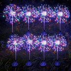 Solar Garden Lights Outdoor Yard Decorations, 8 Pack 150Leds Pathway Lights, Fairy Firework Stake Light for Garden, Patio, Pathway, Flowerbed Multicolor by WhereLightInspires