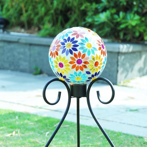 VCUTEKA Gazing Ball, 8" Glass Gazing Balls Sphere for Garden Outdoor Decor - Image 5